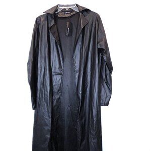 NWT Apperloth Vegan Leather Lightweight Trench Coat Size L